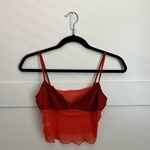Red Sheer Top